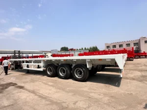 Commercial 3 Axle 20 40ft 40 Feet 48 Foot 53ft Flatbed Container Chassis Semi Truck Trailer Flat Bed Trailer
