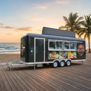 Commercial All Weather Insulated Food Truck Trailer for Year Round Operation Heat Cool System