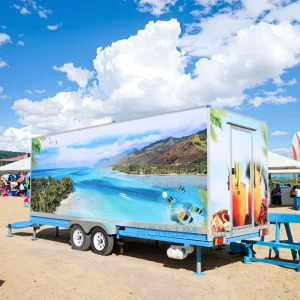 Commercial Beach Catering Trailer Lemonade Coffee Bar Mobile Food Truck with Full Kitchen Equipment