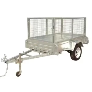 Commercial Grade 7x4FT Welded Utility Trailer Features Foldable Cage & 750KG Load Rating