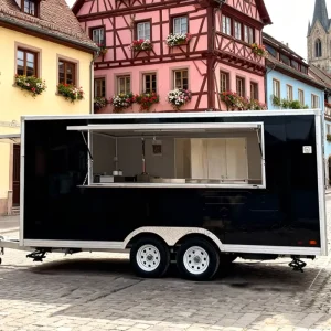 Commercial Mobile Food Trailer Doner Kebab Burger Tacos Fried Chicken Food Truck Mirror Food Cart with Full Kitchen