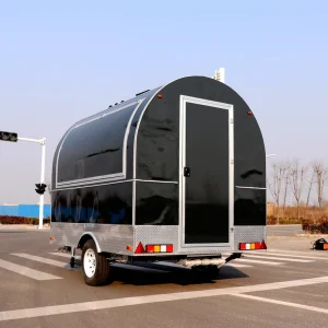 Commercial Round Food Trailer Circular Mobile Catering Trailer Food Truck for Coffee Burger Pizza Fast Food Business