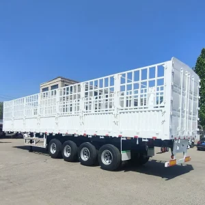 Commercial Side Wall Truck Trailers Semi Trailer 3 Axle Fence Semi Trailer for Large Capacity