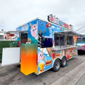 Commercial Trailers Fully Equipped Truck Mobile Food Trailer With Full Kitchen