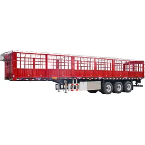 Commercial Truck Trailer with 3 Axle Semi Trailer Design