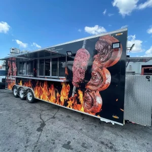 Concession Catering Mobile Bar BBQ Food Trailer Fully Equipped Ice Cream Coffee Fast Food Truck for Sale
