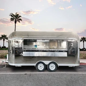 Concession Trailer Street Food Kiosk Food Truck Van Stainless Steel Mobile Food Truck for USA