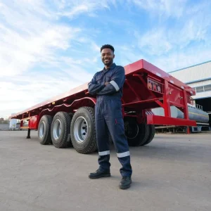 Container Transport 12.5m 40Tons 3axles Flatbed Trailer 40ft Trailer