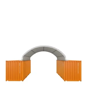 Cost Effective Heavy Duty 650g PVC 20x20ft Single Truss Container Shelter With High Wind 87MPH Rated