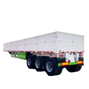 Cost Effective Q345 Steel Utility Flat Bed Side Wall Cargo Semi Trailer 50 Ton Max Payload Customizable Size