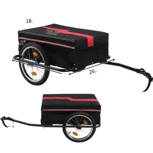 Cross Border Outdoor Cycling Rear Mounted Cargo Trailer Foldable Multi Functional Utility Push Cart Stainless Steel Shopping