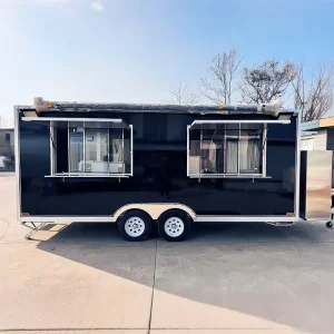 Custom 10 14 16 20Ft Small Pizza Concession Fast Food Cart Van Mobile Food Trailer Truck with Full Kitchen Equipped