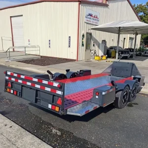 Custom 2.5T Double Axle Flatbed Trailer with Hydraulic Height Adjustment CE Approved