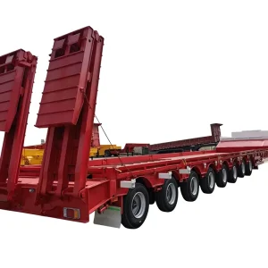 Custom 3-Axle Steel Hydraulic Lowbed Semi-Trailer with 40t Max Payload for Large Special Equipment Transport