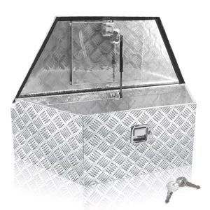 Custom 39” * 16.5” * 12″ 5 Bar Tread Pattern Trailer RV Aluminum Trailer Tongue Tool Box With Lock And Keys