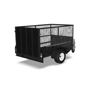 Custom 8×5 Single Axle Box Trailer Galvanized Utility Trailer with 600 900mm Cage