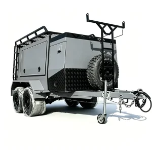 Custom 8×5 Tradesman Trailer Dual Axle Galvanised Steel Toolbox UTE Road Premium Alloy Wheels Electric Brakes 2000KG 40HQ