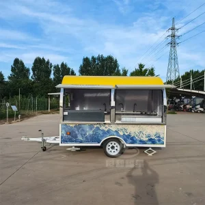 Custom Built Food Truck with Kitchen Appliances LED Sign for Coffee Ice Cream Shop Truck
