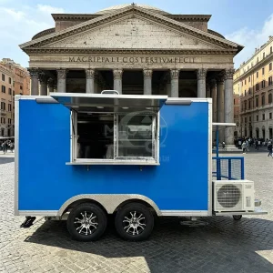 Custom Catering Trailer Ice Cream Trailer Food Truck Hot Dog Food Cart Trailer With Cooking Equipment
