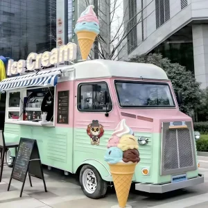 Custom Electric Food Truck Mobile Food Trailer for Ice Cream Coffee Catering Business