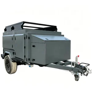 Custom Fabricated Metal Cabinet Camper Trailer Single ADR Spec Powder Coated Desert Cross Country Overland Electric Brake