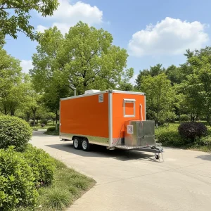 Custom Food Cart Fully Equipped Mobile Food Truck Deep Fryer for Pizza Ice Cream Crepe Hot Dog Snack Food Truck Trailer