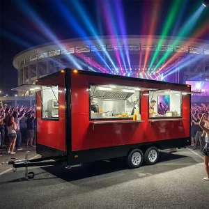 Custom Fully Equipped Hot Dog Concession Food Trailer Hot Dog Cart Coffee Truck for Sale USA