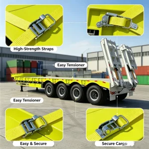 Custom Gooseneck Lowboy Semi trailer 2 3 4 Axle Truck Trailers for Heavy Machinery Transport