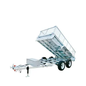 Custom Heavy Duty Hydraulic Hot Dip Galvanized Cage Dump Trailer Detachable Tilting Cargo and Utility Trailer