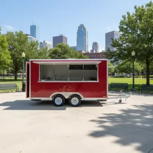 Custom Mobile Food Trailer Stainless Steel Frame Fully Equipped Food Truck for Outdoor Catering Hotdog Ice Cream