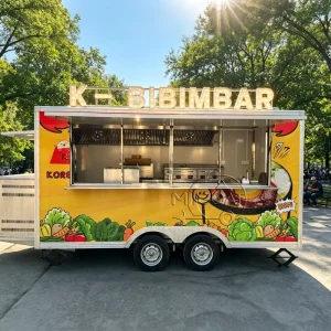 Custom Mobile Food Trailers Fully Equipped USA Approved Step Food Trucks Commercial Fast Food Truck for Pizza Hot Dog