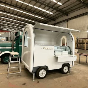 Custom OEM Food Truck with Full Kitchen Fast Food Trailer Deep Fry French Fries Street Mobile Kitchen Trailer