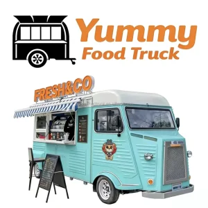 Custom Retro Electric Food Trailer with Full Kitchen for Ice Cream and Fast Food Business