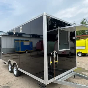 Custom Size Mobile Food Trailer Outdoor Catering Food Truck BBQ Burger Ice Cream Vending Cart With Complete Kitchen Equipment