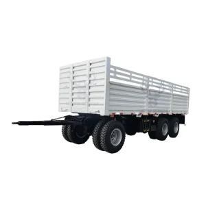 Custom Three Axle Full Trailer 4 Axles Lowbed Semi Trailer China 3 Axles Bulk Cargo Semi Trailer