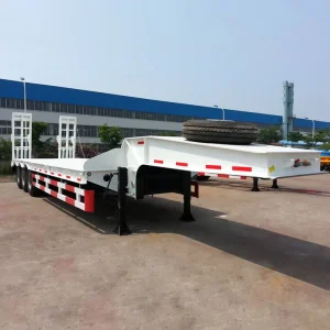 Customizable 16 Wheel 4 Axles Low Bed Trailer 13-18m Low Bed Trailer in Oman