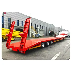 Customizable 2 3 4 Axles Heavy Duty Cargo Truck Semi Trailers Low Bed Gooseneck Utility Trailer Steel Material