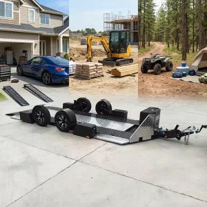 Customizable 2 Axle 2500kg Carbon Steel Race Car Trailer Car Trailer