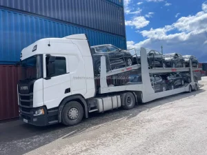 Customizable 2 Axle Galvanizing Double Deck Auto Car Carrier Truck Trailer