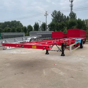 Customizable 20-40 Feet Extended Steel Container Chassis 3 Axles Semi Trailer Truck Container Trailer Skeleton