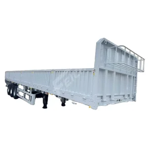Customizable 3 Axle Carbon Steel Material Side Wall Semi Trailer 60 Tons Transport Cargo Grain Truck Trailers