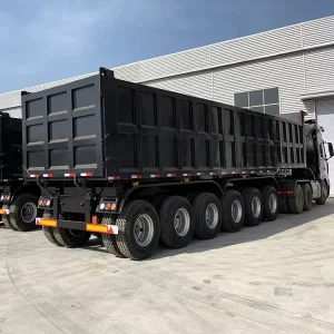 Customizable 3 Axle Rear Dump Semi Trailers with Versatile Cargo Body Material/Size for Multi Scenario Transportation