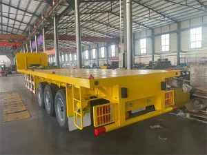 Customizable 40FT Flatbed Truck Trailer for Cargo Container Logistics and Heavy Equipment Transport