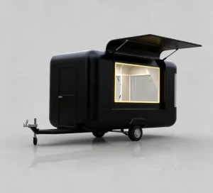 Customizable Aluminum Food Truck Trailer Full Kitchen Built In Heater Rust Resistant DOT CE Certified Snack Food Candy