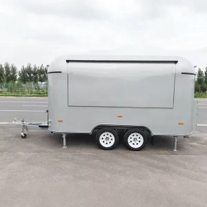 Customizable BBQ Food Truck Trailer With Ovens and Dining Car