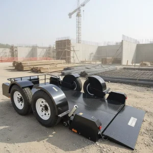 Customizable Double Axle Trailer 2.5T Capacity with Hydraulic Lift System for Industrial Logistics