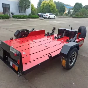 Customizable Double Axle Trailer 2.5T Capacity with Hydraulic Lift System for Industrial Logistics