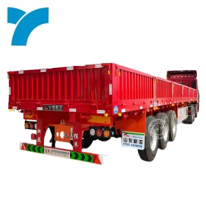 Customizable Heavy Duty 3 Axle 4 Axles Side Dump Semi Trailers New Manual Transmission Truck Trailers for Sand Carbon