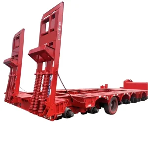 Customizable Heavy Duty Steel Low bed Semi Trailer 60T Max Payload 16000x3000x1700mm Size China ISO Certified Factory