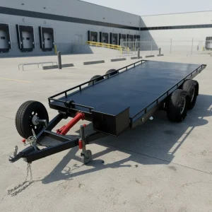 Customizable Hydraulic Tilt Flatbed Trailer with Electronic Braking System and 2000kg Capacity for Car Transport